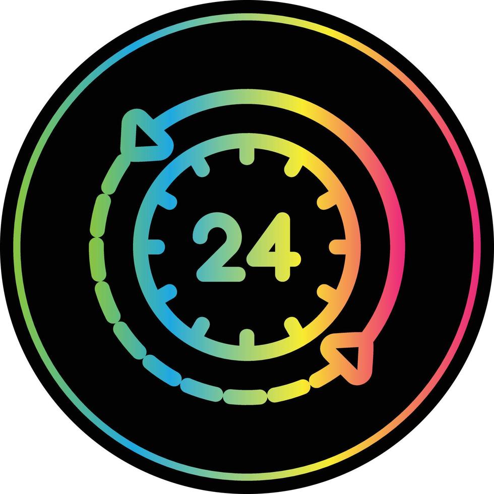 24 horas de design de ícone vetorial vetor
