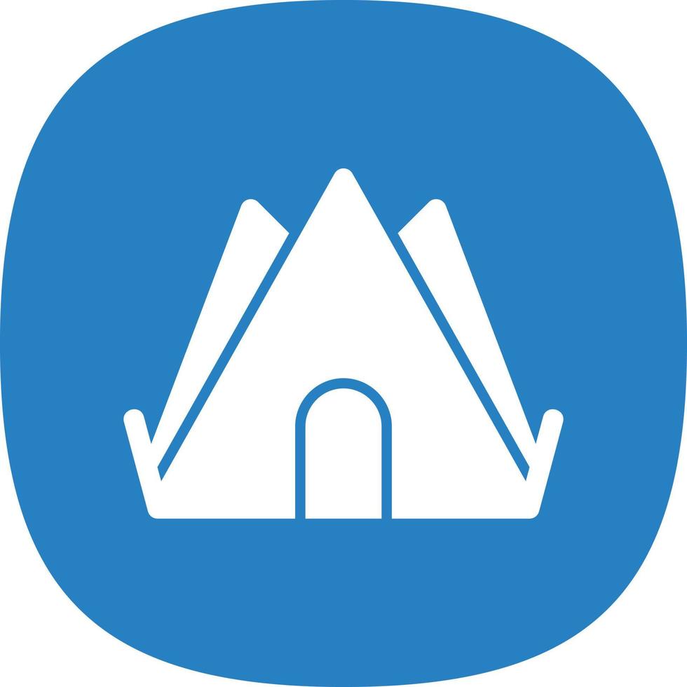 design de ícone de vetor de acampamento no deserto