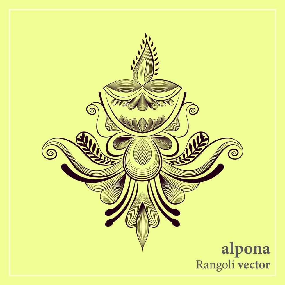 rangoli vector alpona mandala arte