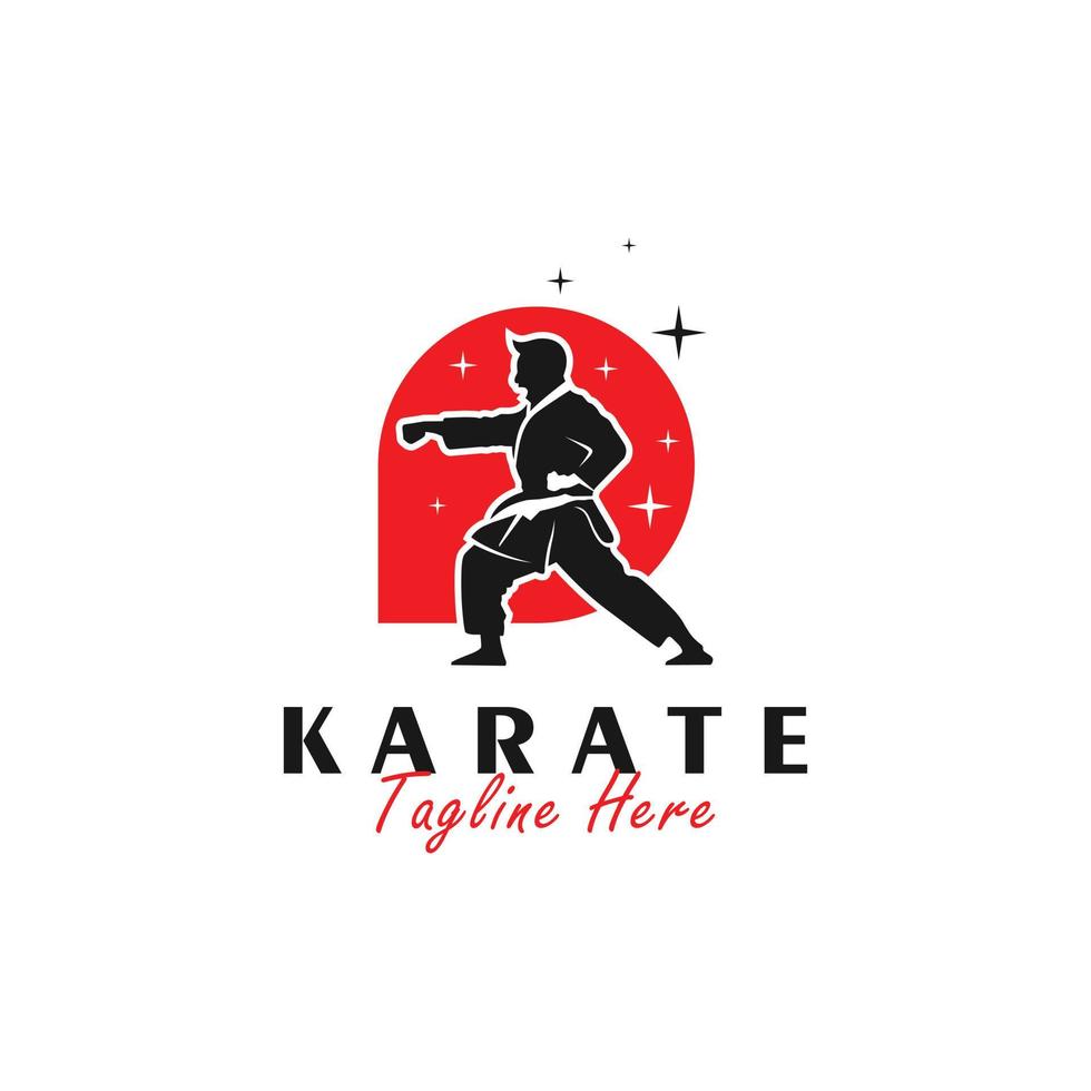 logotipo de ilustração vetorial de esporte taekwondo vetor