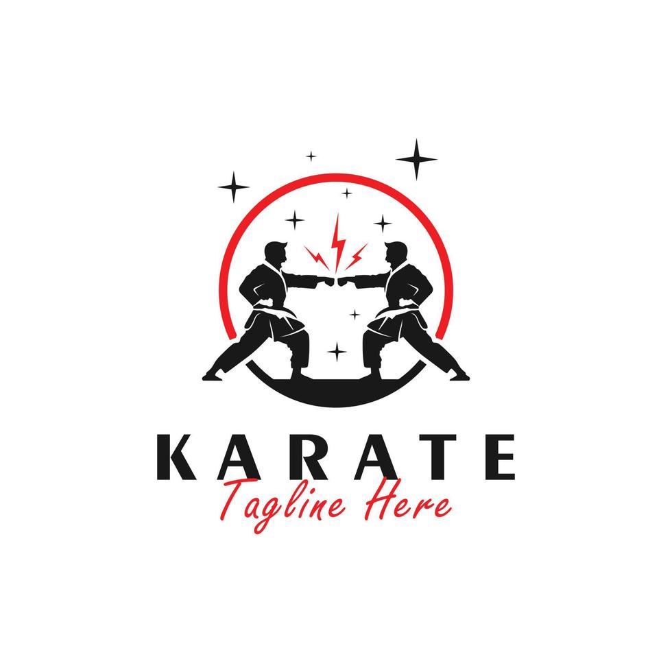 logotipo de ilustração vetorial de esporte taekwondo vetor