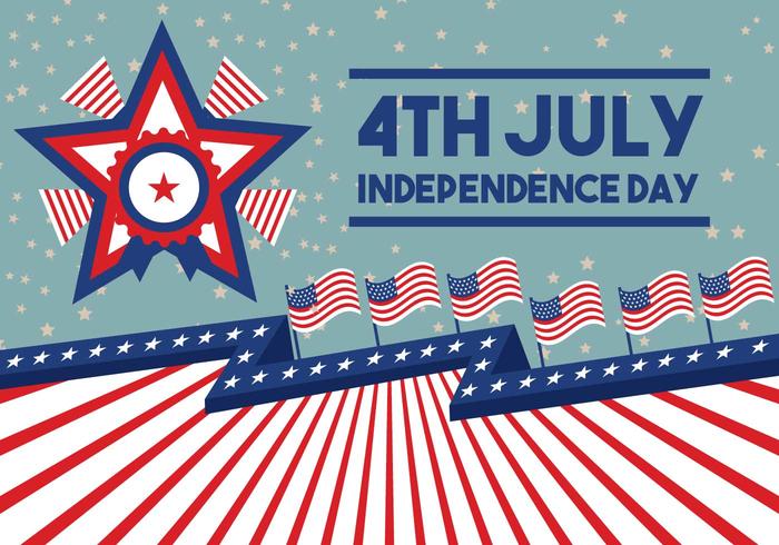 Poster do vetor do 4 de julho do Dia da Independência
