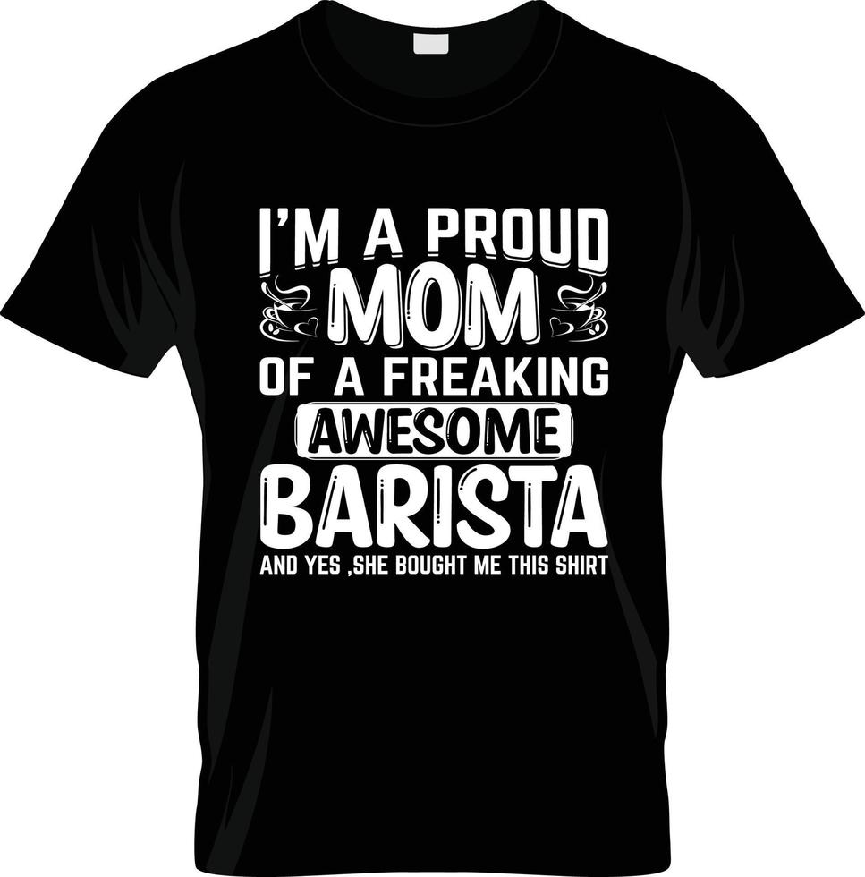 design de camiseta de café barista, slogan de camiseta de café barista e design de vestuário, tipografia de café barista, vetor de café barista, ilustração de café barista