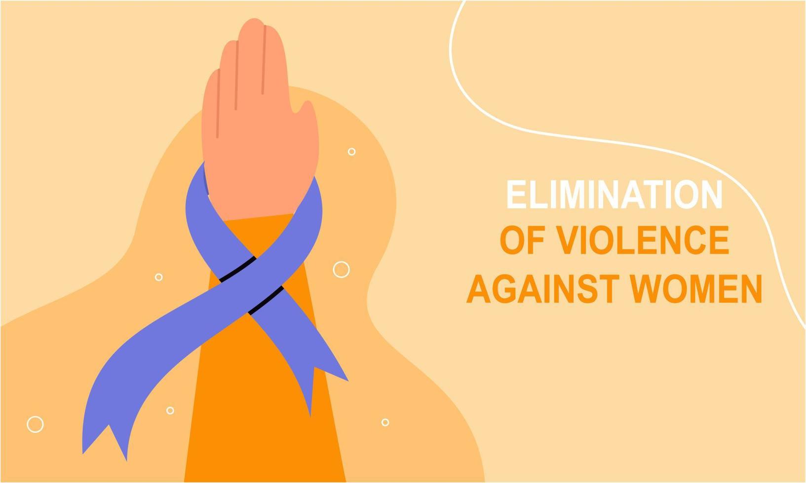 dia internacional para a eliminação da violência contra a mulher ilustração vetor