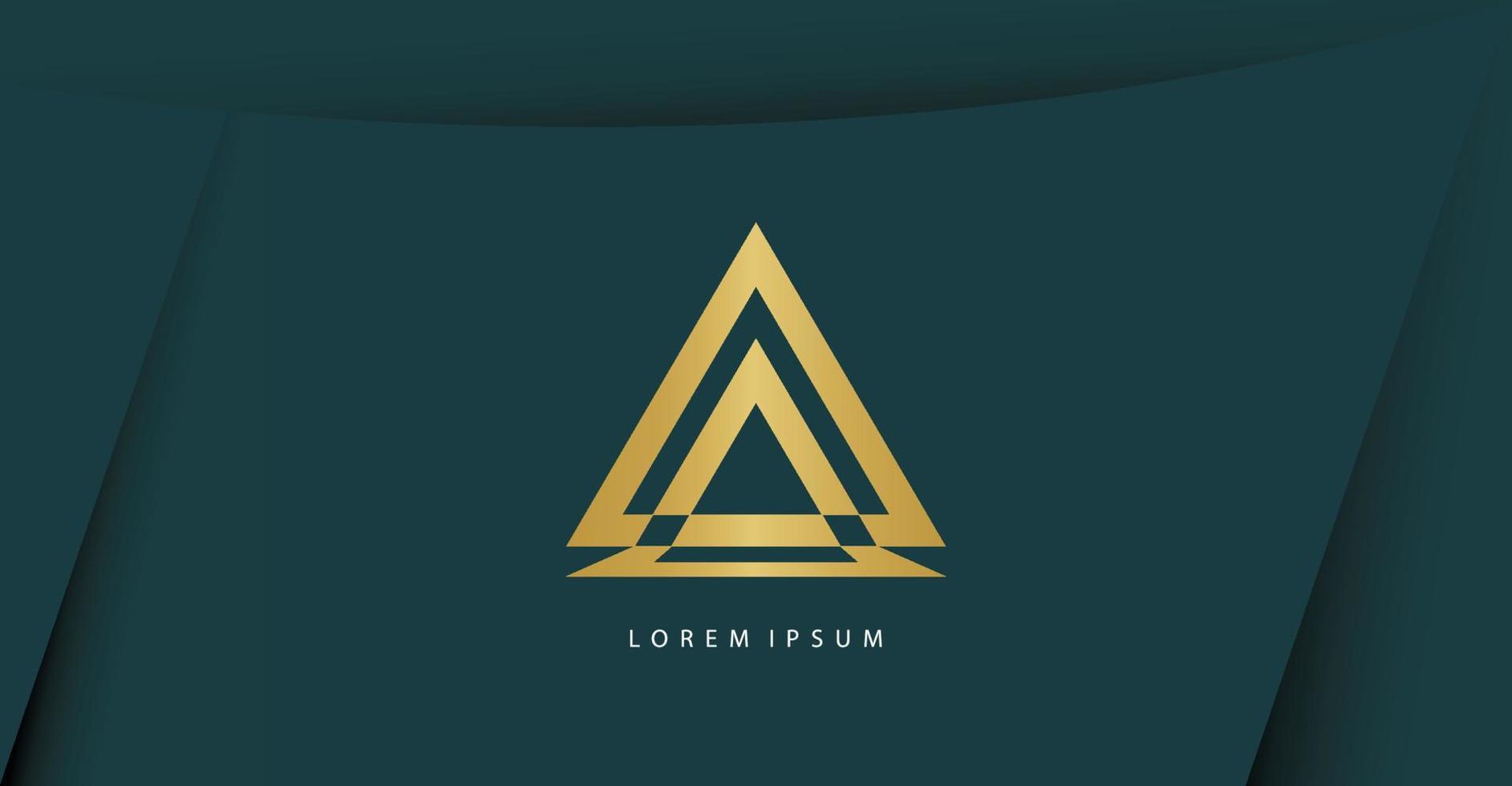 letra a do logotipo com vetor premium minimalista de estilo de arte de linha dourada