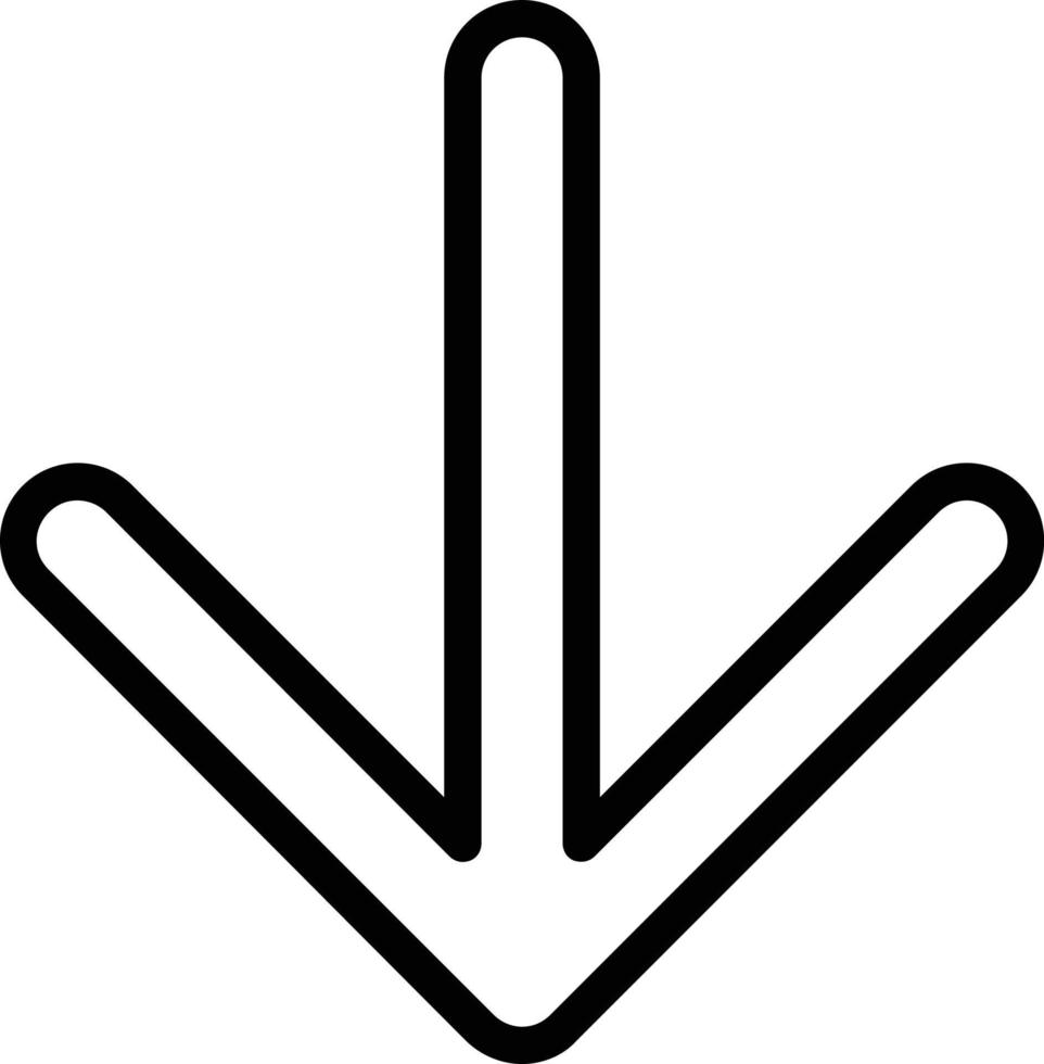 design de ícone vetorial de seta para baixo vetor