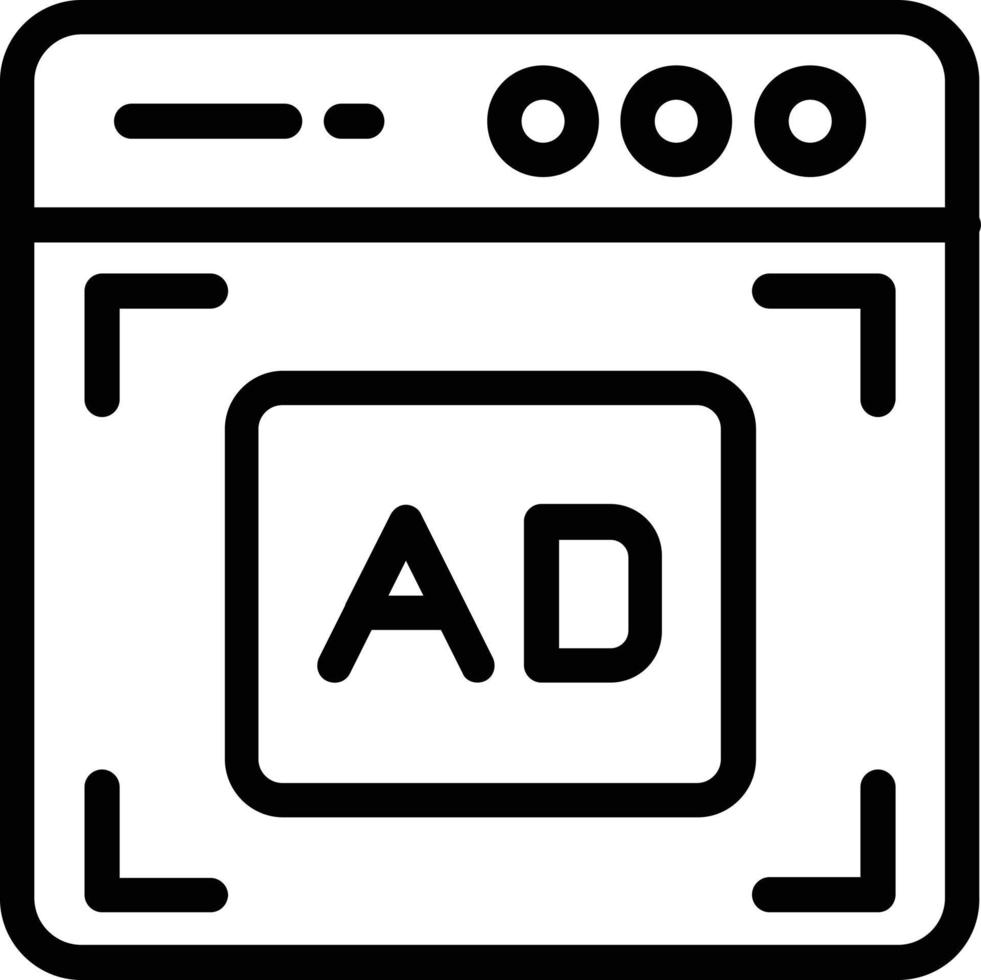 design de ícone de vetor de anúncio