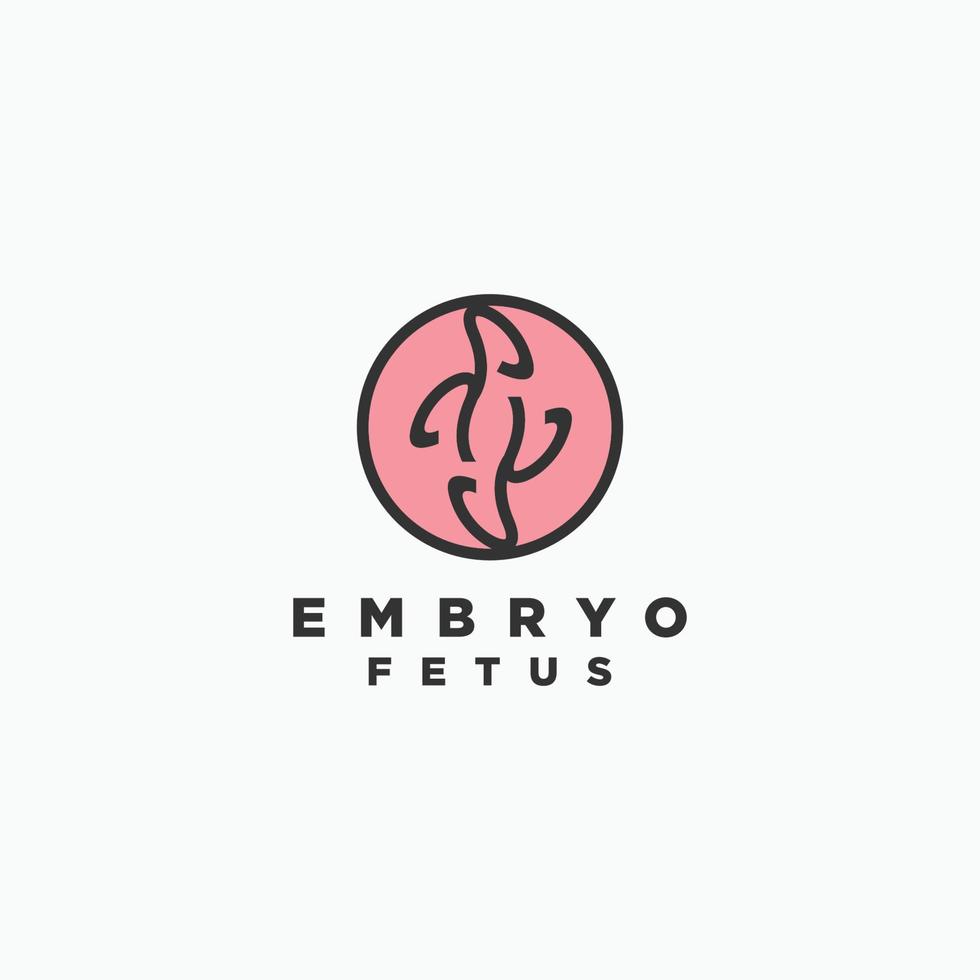 vetor de design de ícone de logotipo de embrião