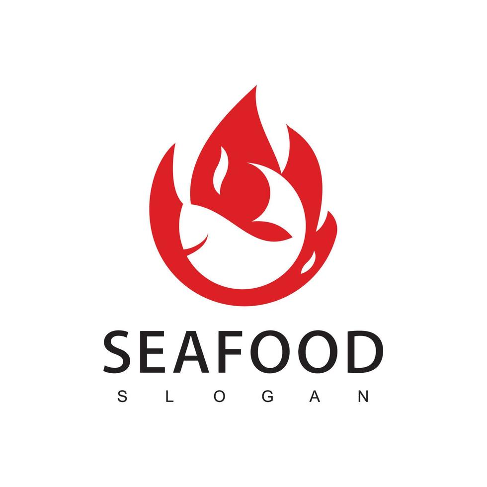 modelo de design de logotipo de restaurante de frutos do mar vetor