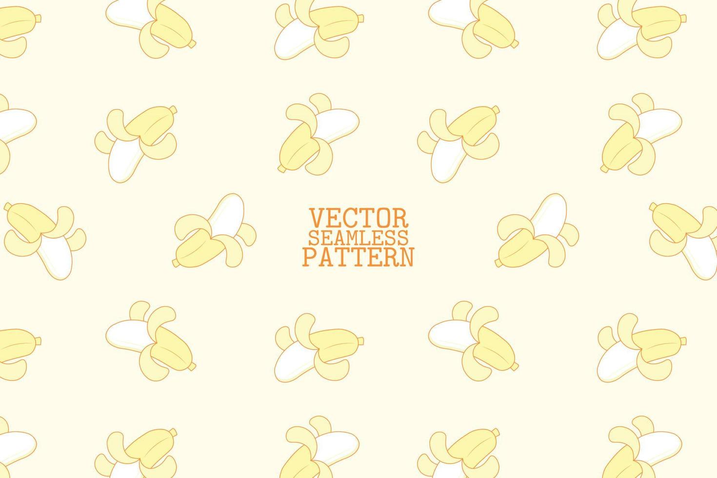 banana fruta amarelo pastel ilustração vetorial fofa padrão de repetição sem costura vetor