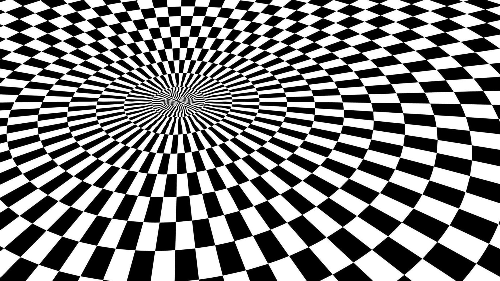 funil xadrez de ilusão de ótica. ilustração em vetor eps 10.