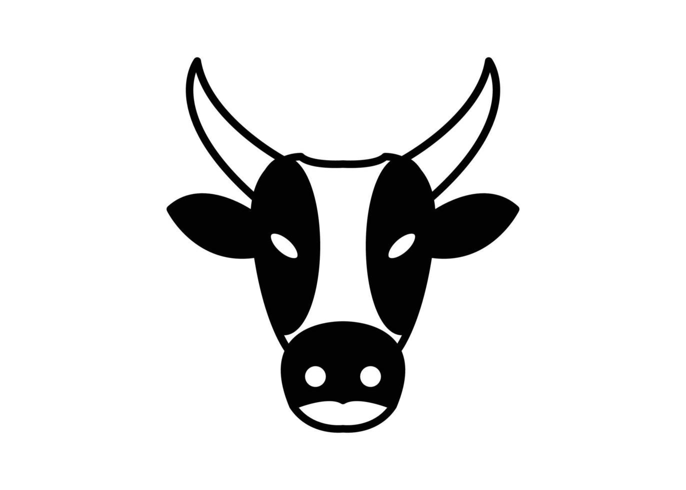 modelo de design de clipart de fazenda de ícone de vaca ilustração isolada vetor