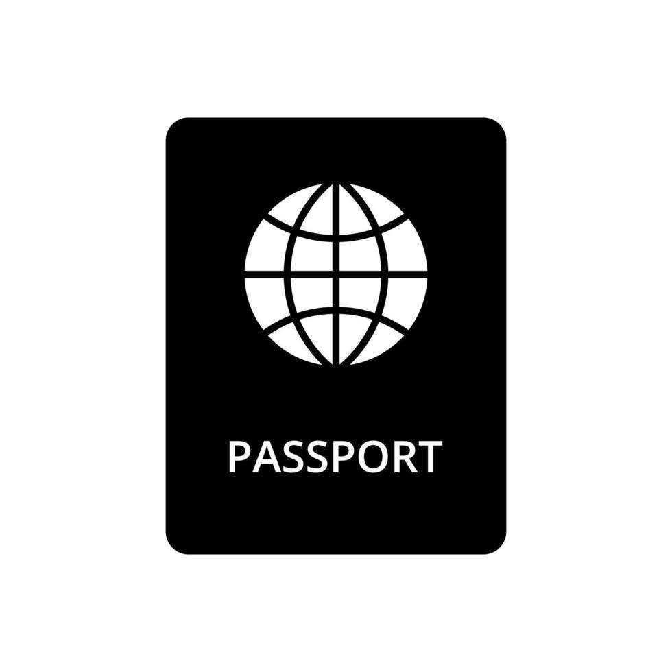 ícone de vetor de passaporte isolado