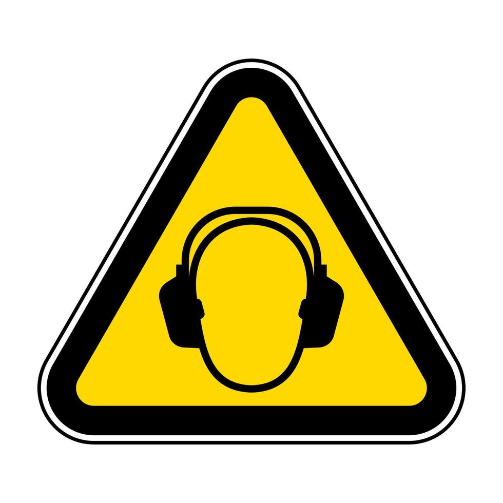 símbolo de proteção auditiva sinal de chão vetor
