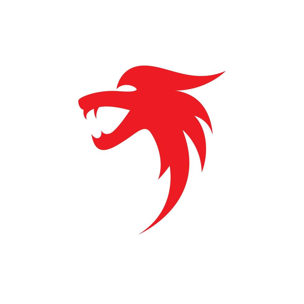 ilustração de símbolo de cabeça de dragão vetor