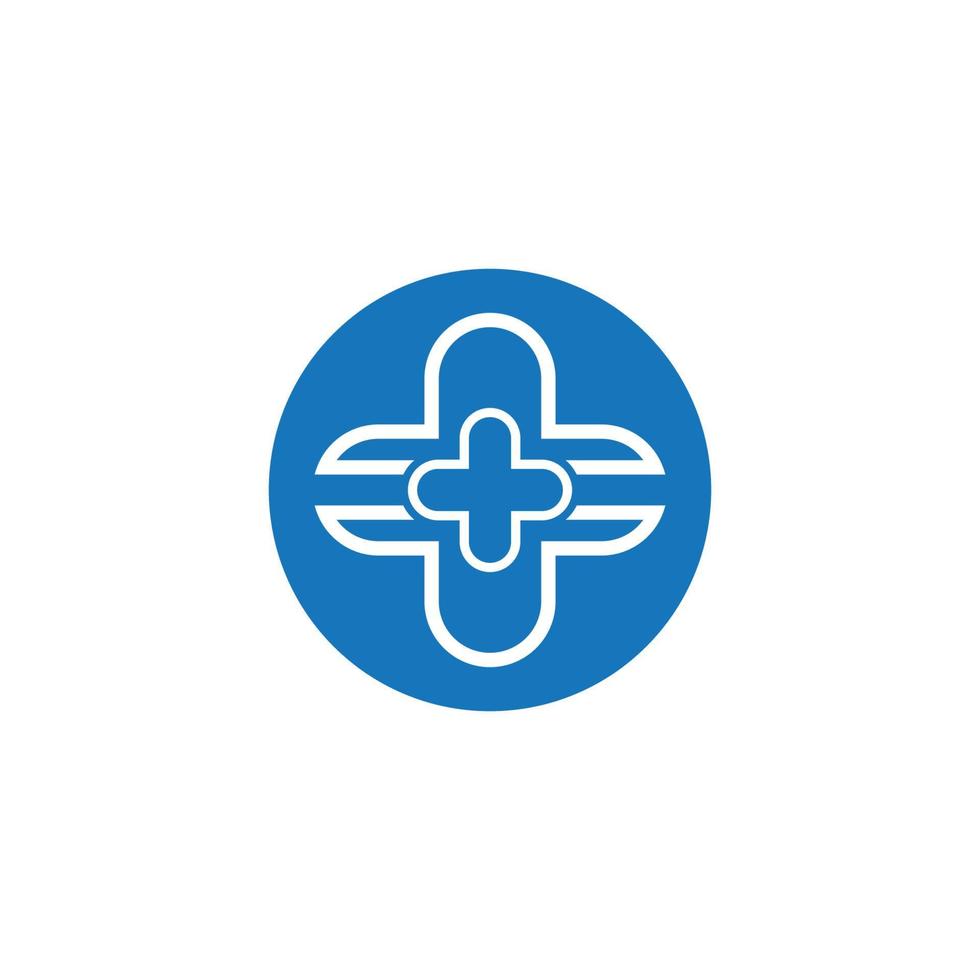 ícone vetorial de cruz médica vetor