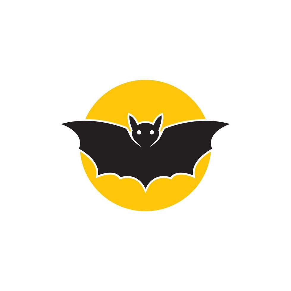 design de ilustração de ícone vetorial de morcego vetor