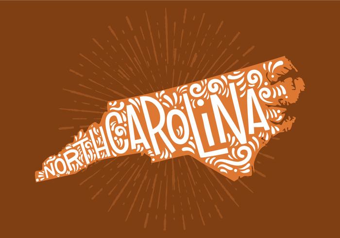Rotulação do estado de North Carolina vetor