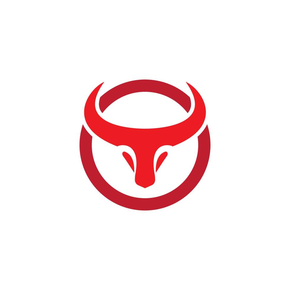 ícone de vetor de cabeça de touro
