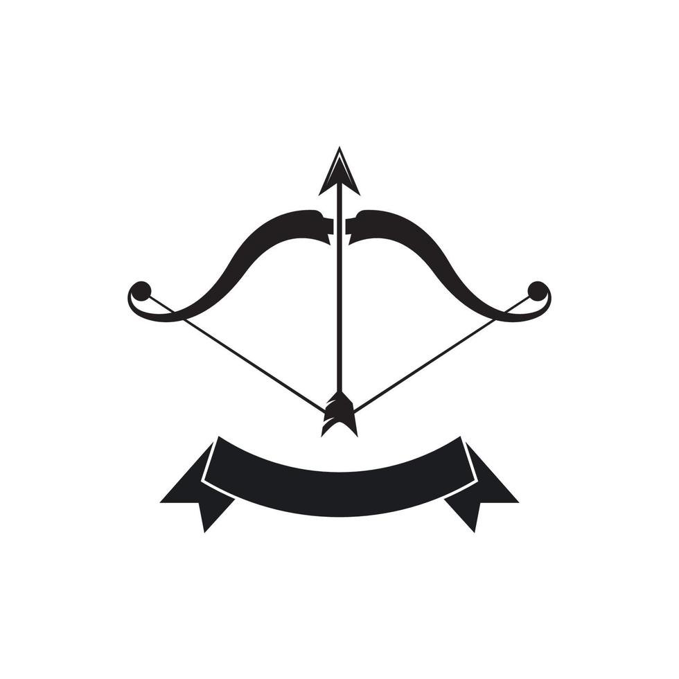 ícone do vetor do logotipo do arqueiro