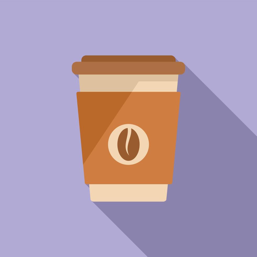 vetor plano de ícone de xícara de café de especiarias. copo de café