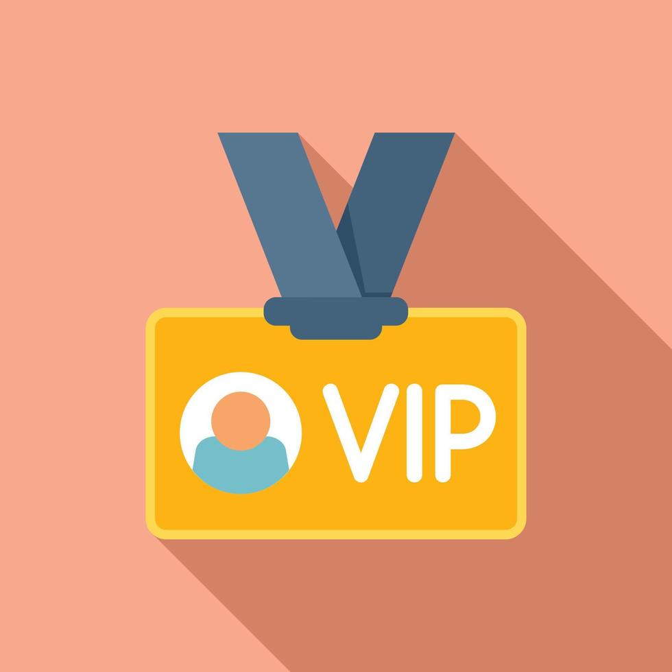 vetor plano de ícone de cartão de evento vip. horário comercial