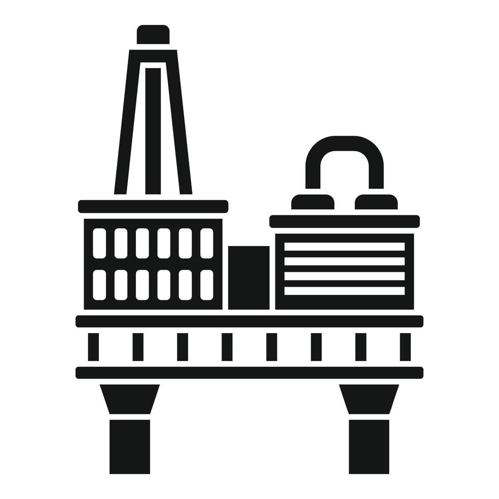 vetor simples do ícone da estação do guindaste. plataforma de petróleo