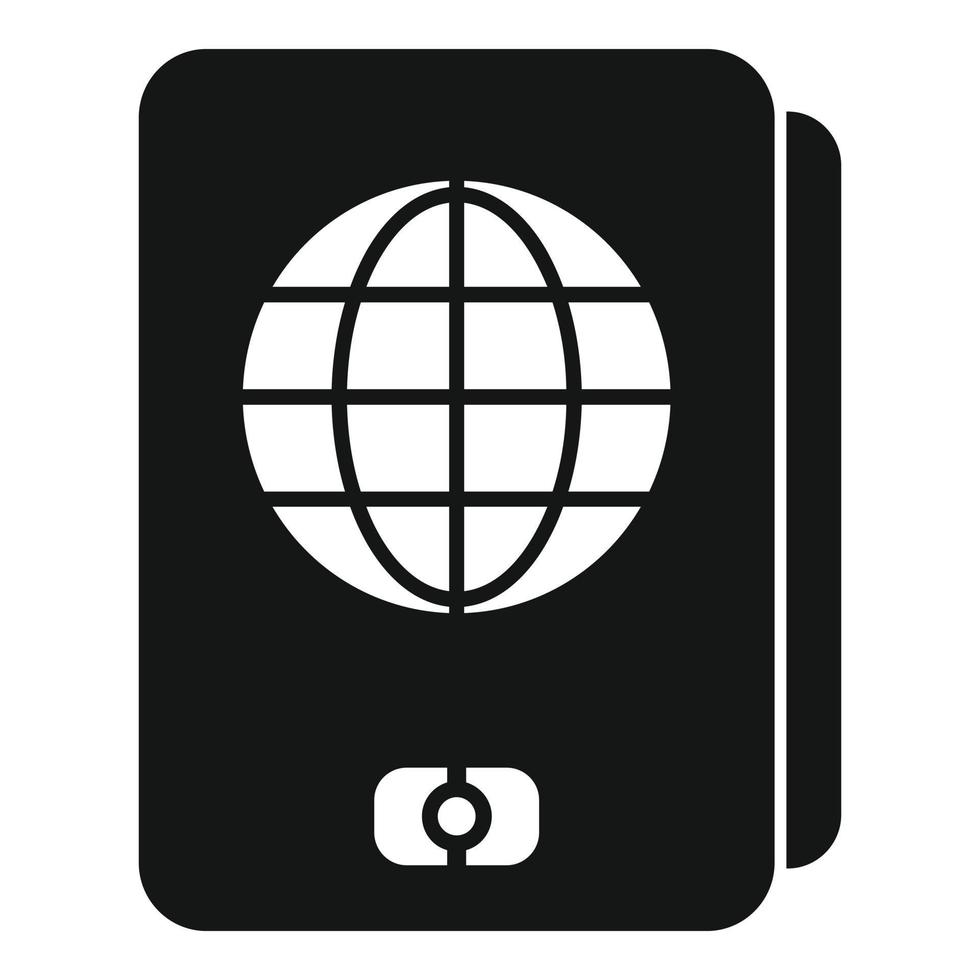 vetor simples do ícone do passaporte do passageiro. viagem de avião