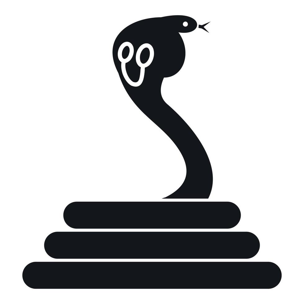ícone de cobra, estilo simples vetor