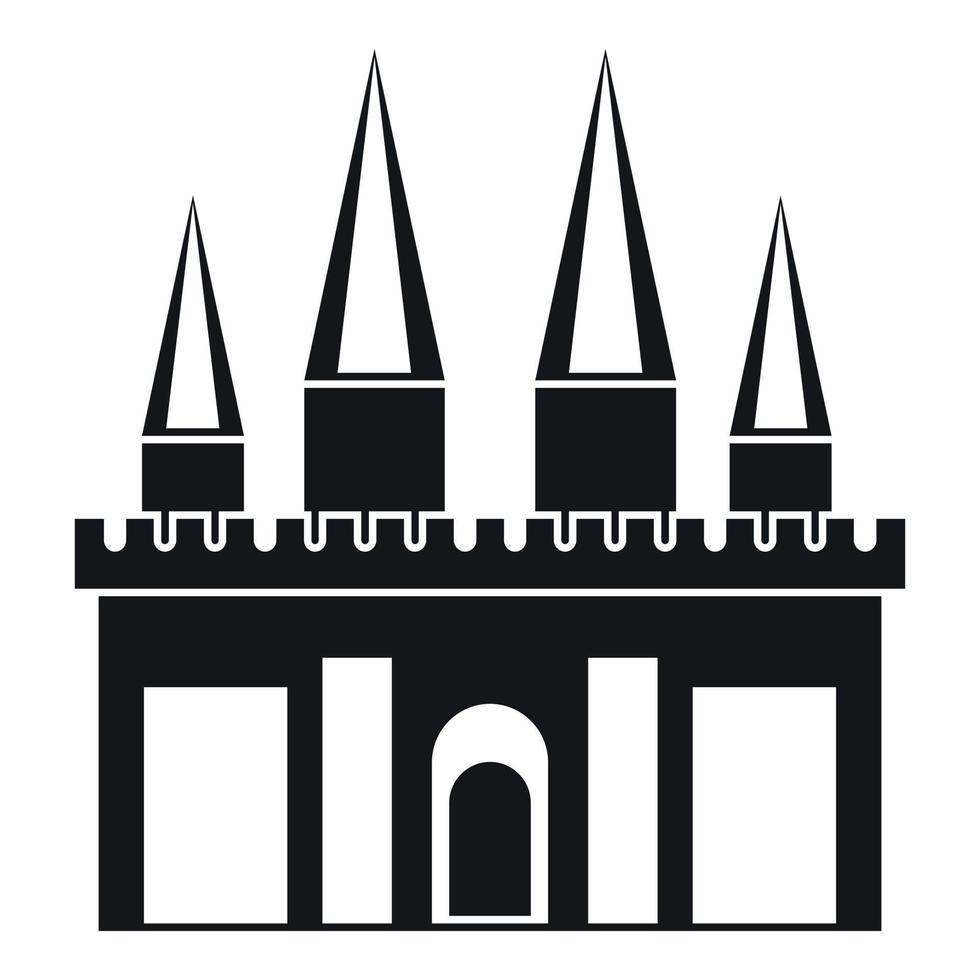 ícone do palácio do reino, estilo simples vetor