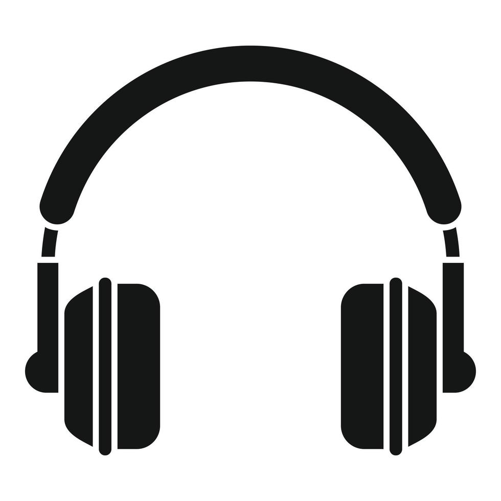 vetor simples de ícone de fone de ouvido central. ligue para o suporte