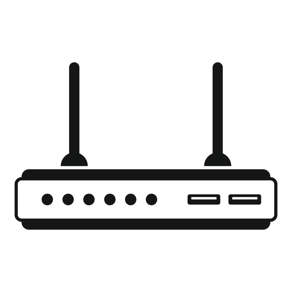 vetor simples do ícone do equipamento do modem. internet wifi