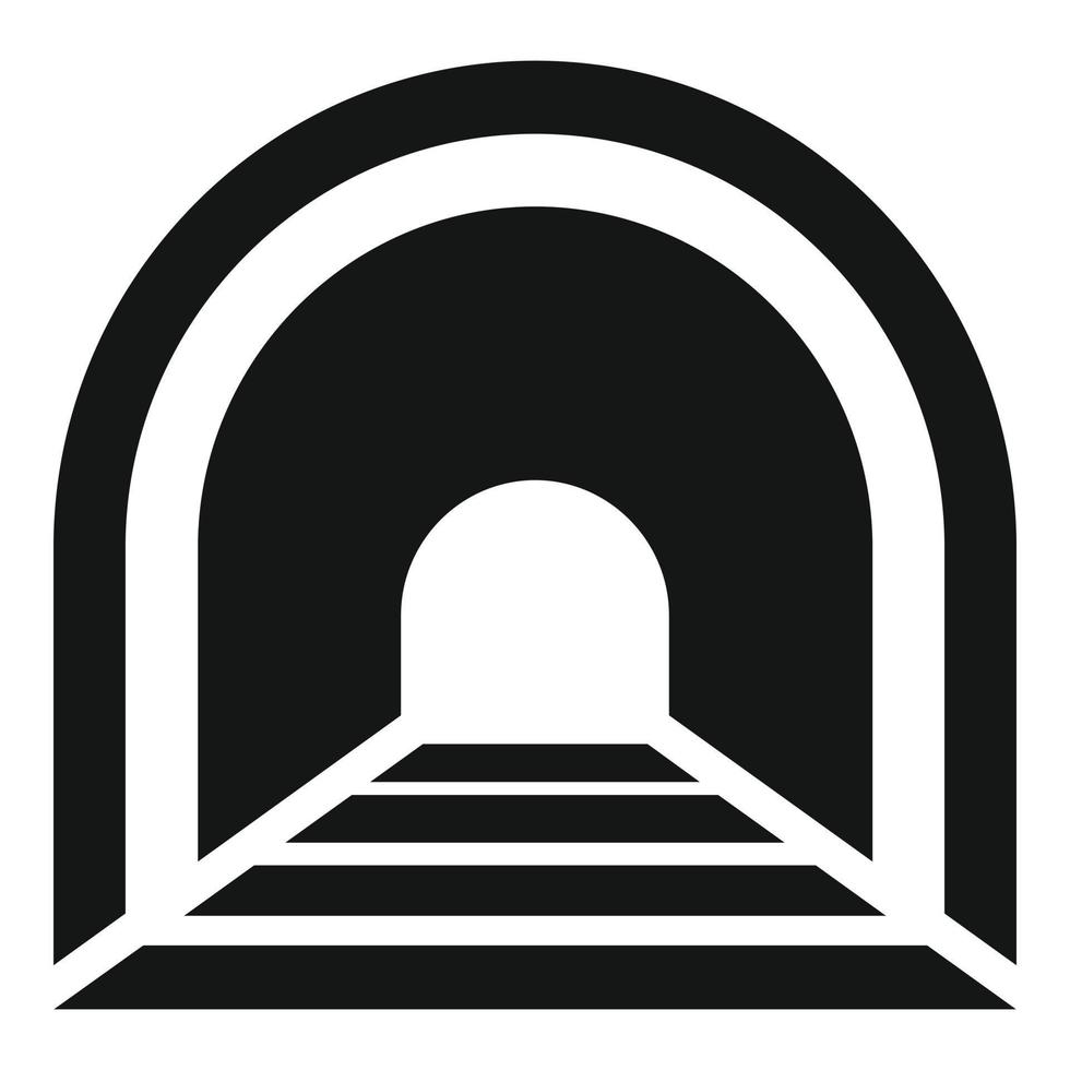 vetor simples do ícone do túnel do trem. ver entrada