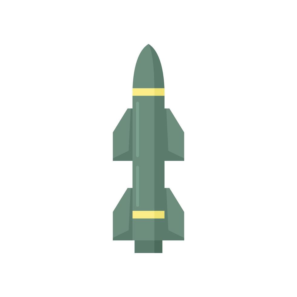 ícone de átomo de míssil vetor plano isolado