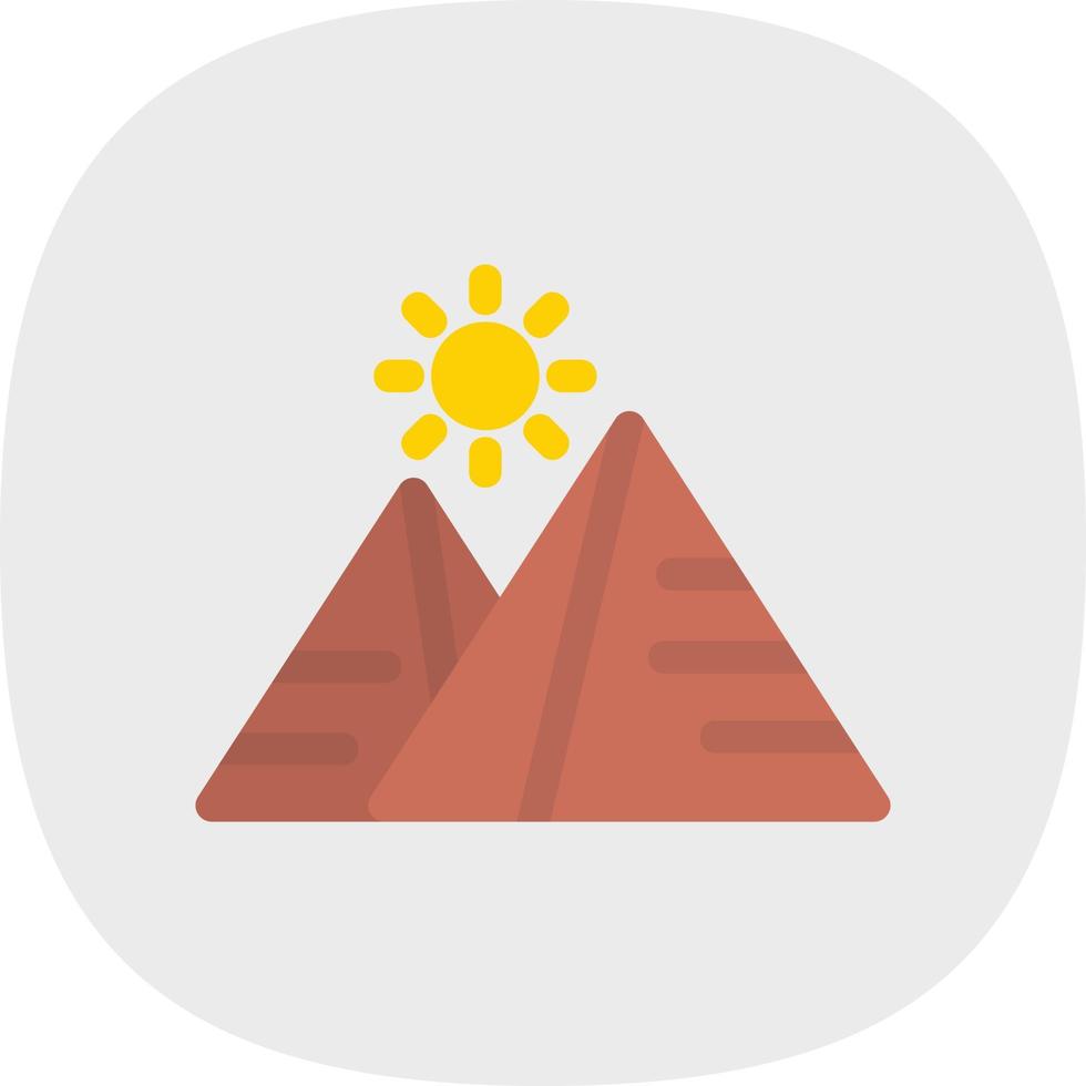 ícone cheio de pirâmides do deserto vetor
