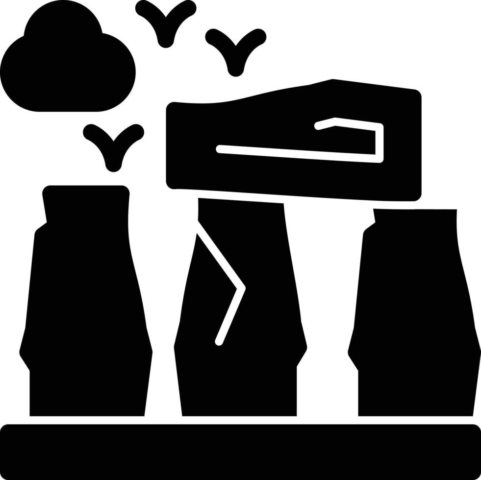 ícone de glifo de stonehenge vetor