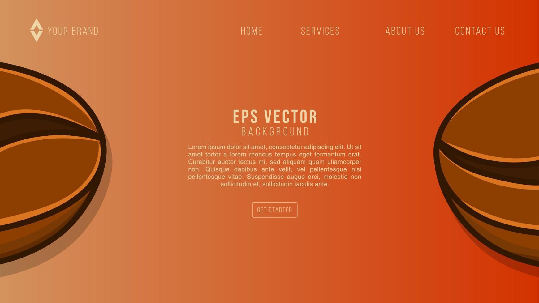 tema de café web design abstrato eps 10 vetor para site, página de destino, página inicial, página da web