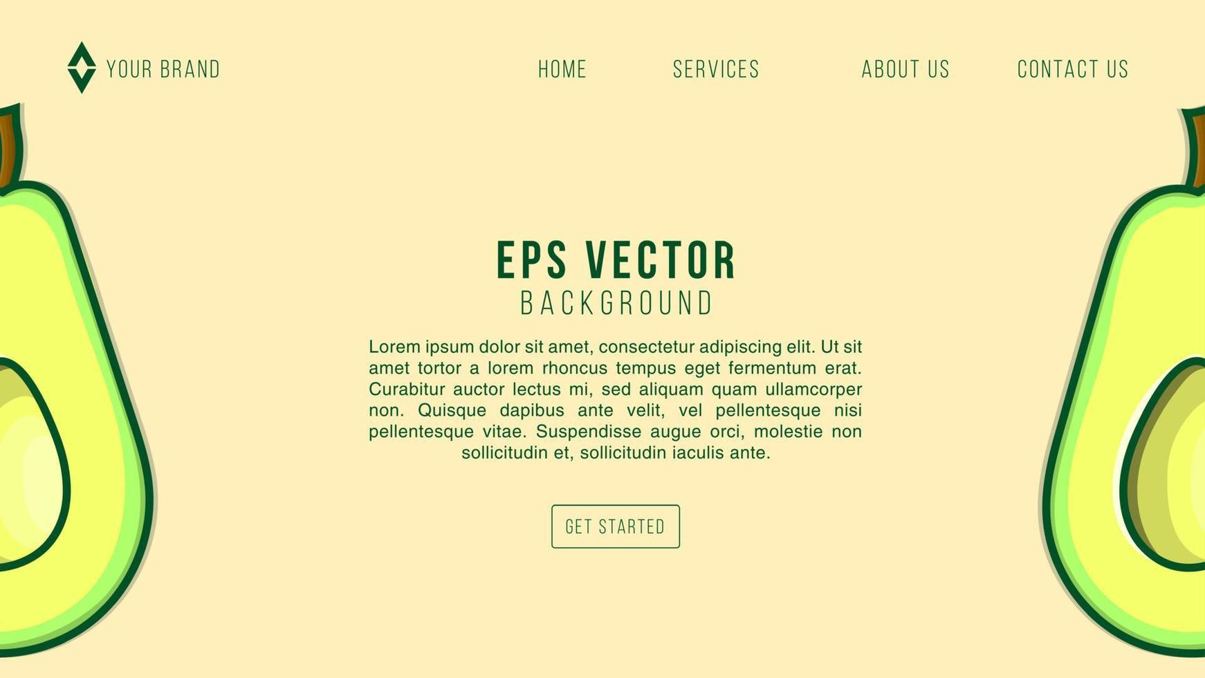 abacate web design fundo limonada eps 10 vetor para site, página de destino, página inicial, página da web, modelo da web