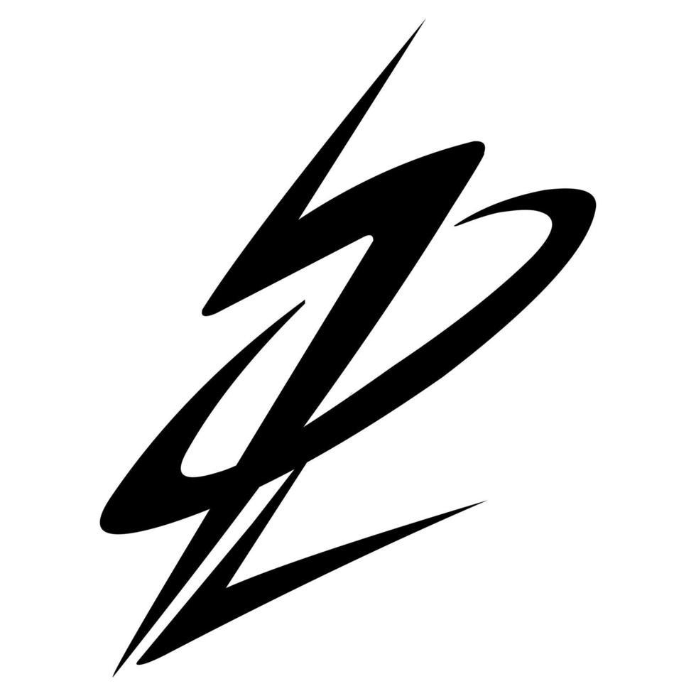 design de símbolo elétrico ou relâmpago, adequado para logotipos, ícones e outros vetor