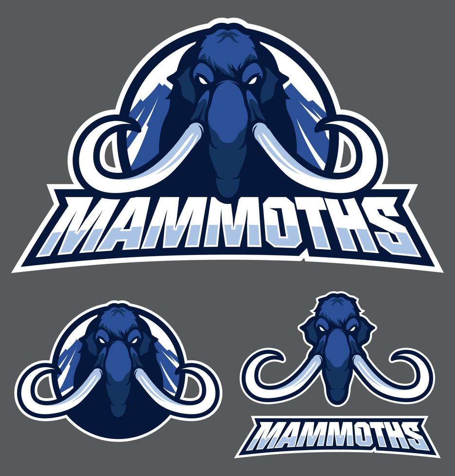 mascote da equipe mammoths vetor