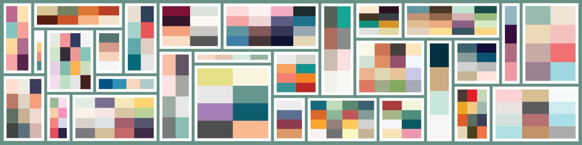 coleção de paleta de cores vintage, cor vintage vetor