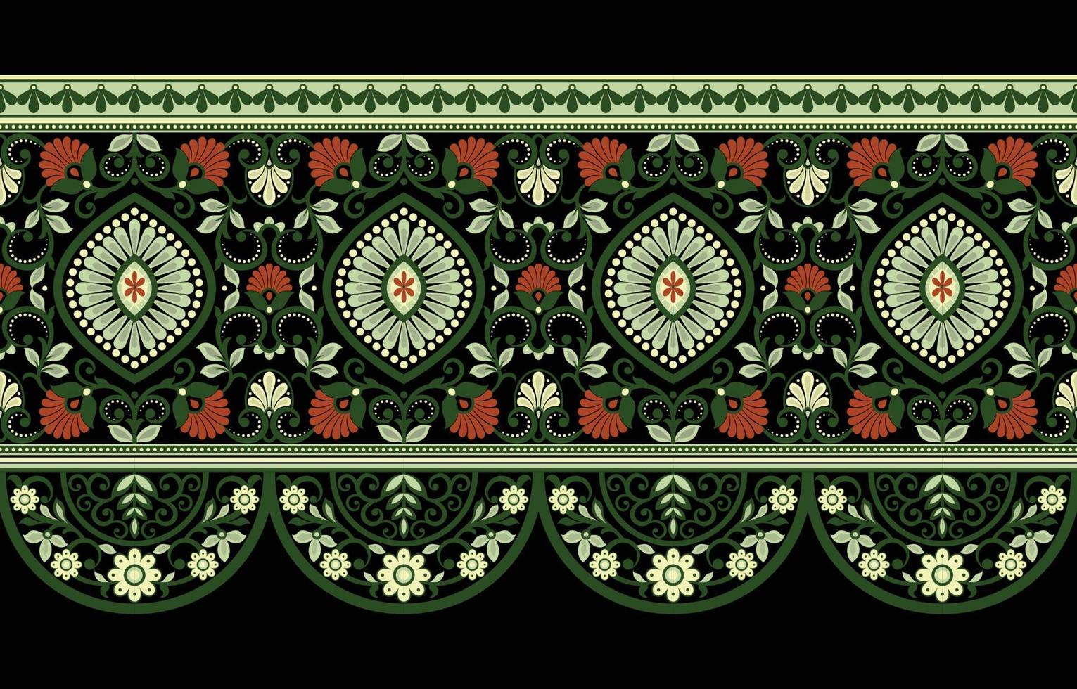 design tradicional de padrão oriental étnico geométrico para plano de fundo, tapete, papel de parede, roupas, embrulho, batik, tecido, estilo de bordado de ilustração vetorial. vetor