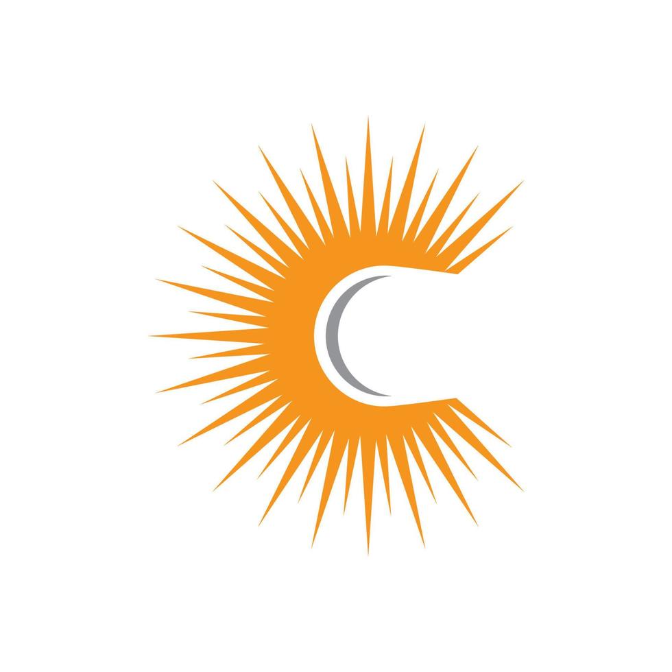 ilustração das imagens do logotipo do sol vetor