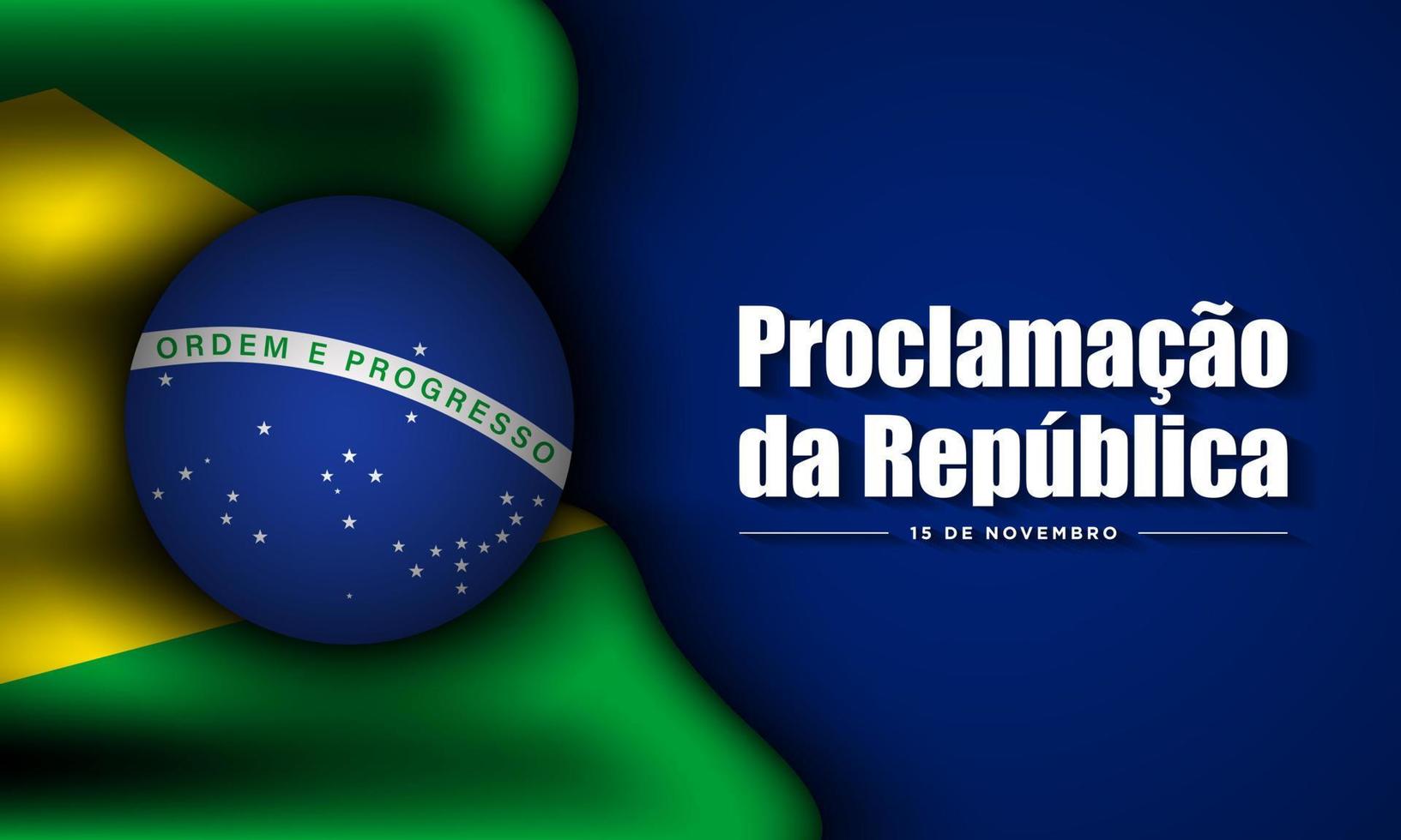 projeto de plano de fundo do dia da república do brasil. ilustração vetorial. vetor