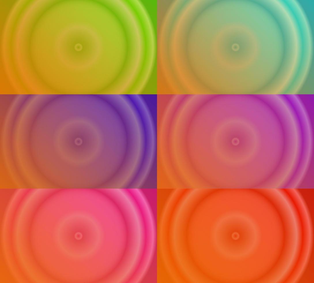 seis conjuntos de fundo abstrato laranja. estilo moderno, simples e colorido. verde, azul, roxo, rosa e vermelho. use para página inicial, backgdrop, papel de parede, pôster, banner ou panfleto vetor