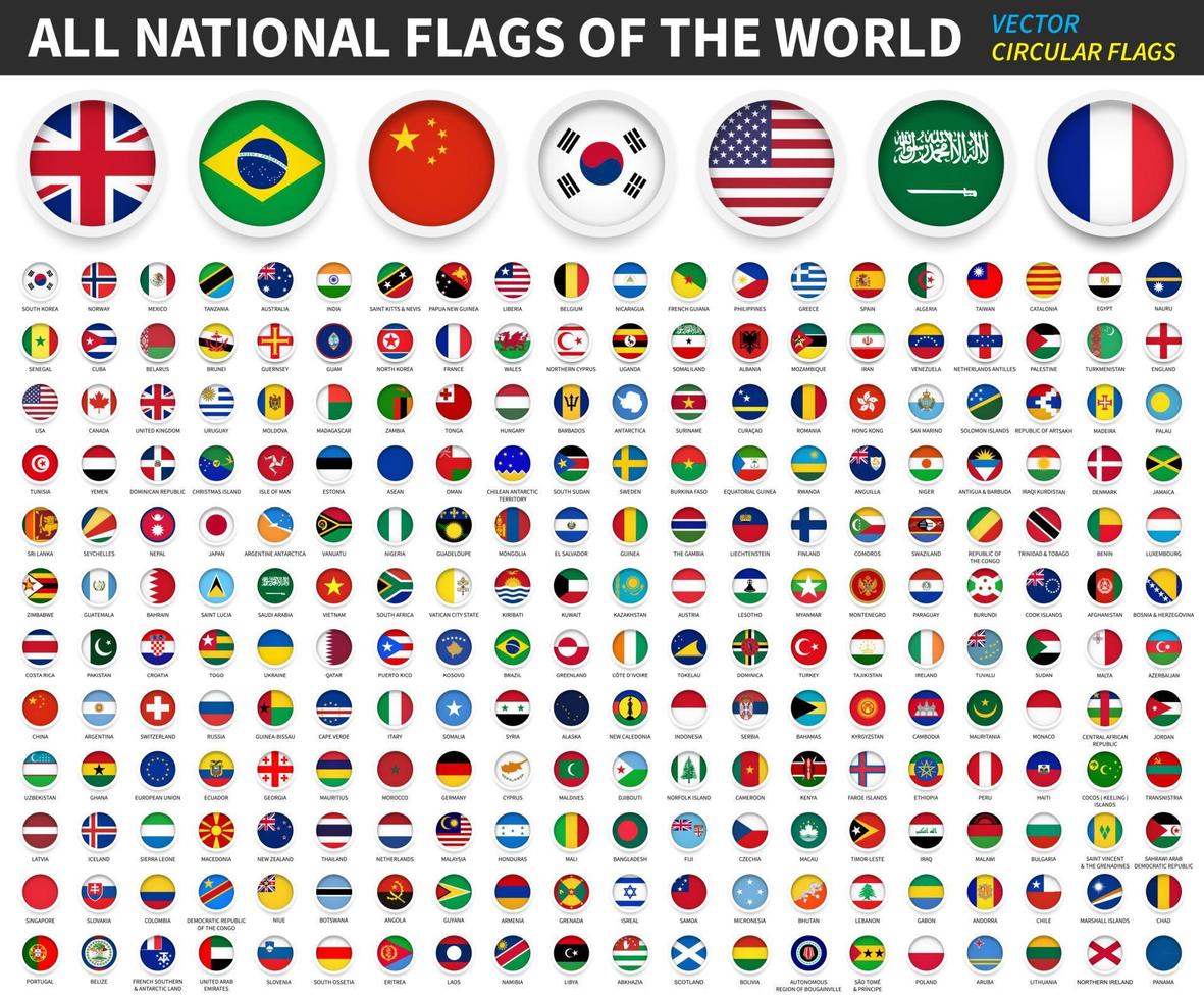 Elementos de bandeiras de países vetor bandeiras nacionais do mundo