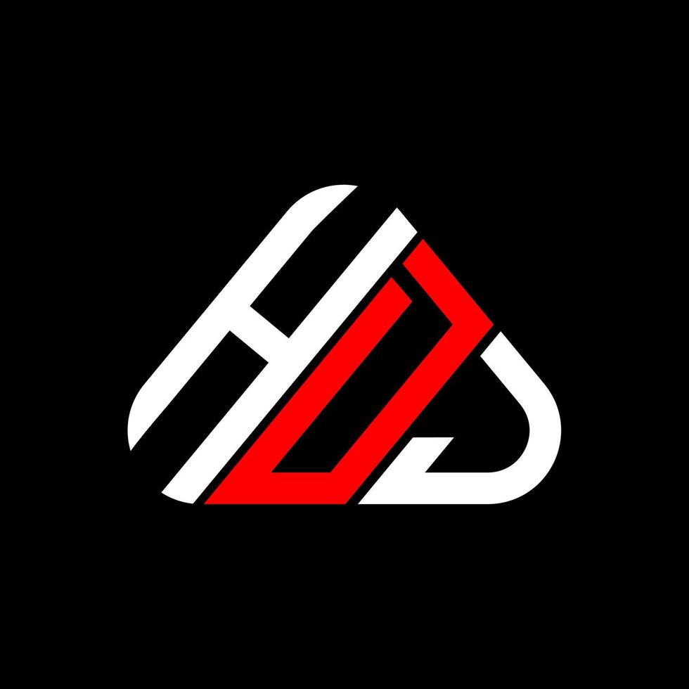 design criativo do logotipo da letra hdj com gráfico vetorial, logotipo simples e moderno hdj. vetor
