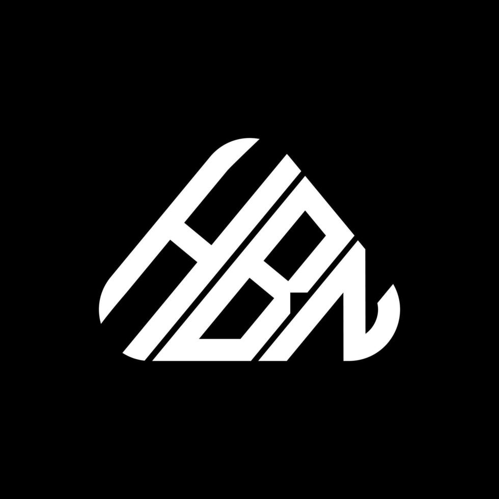 design criativo do logotipo da letra hbn com gráfico vetorial, logotipo simples e moderno da hbn. vetor