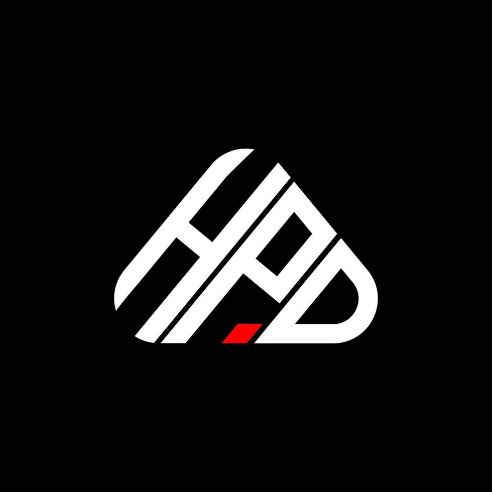 design criativo do logotipo da carta hpd com gráfico vetorial, logotipo hpd simples e moderno. vetor