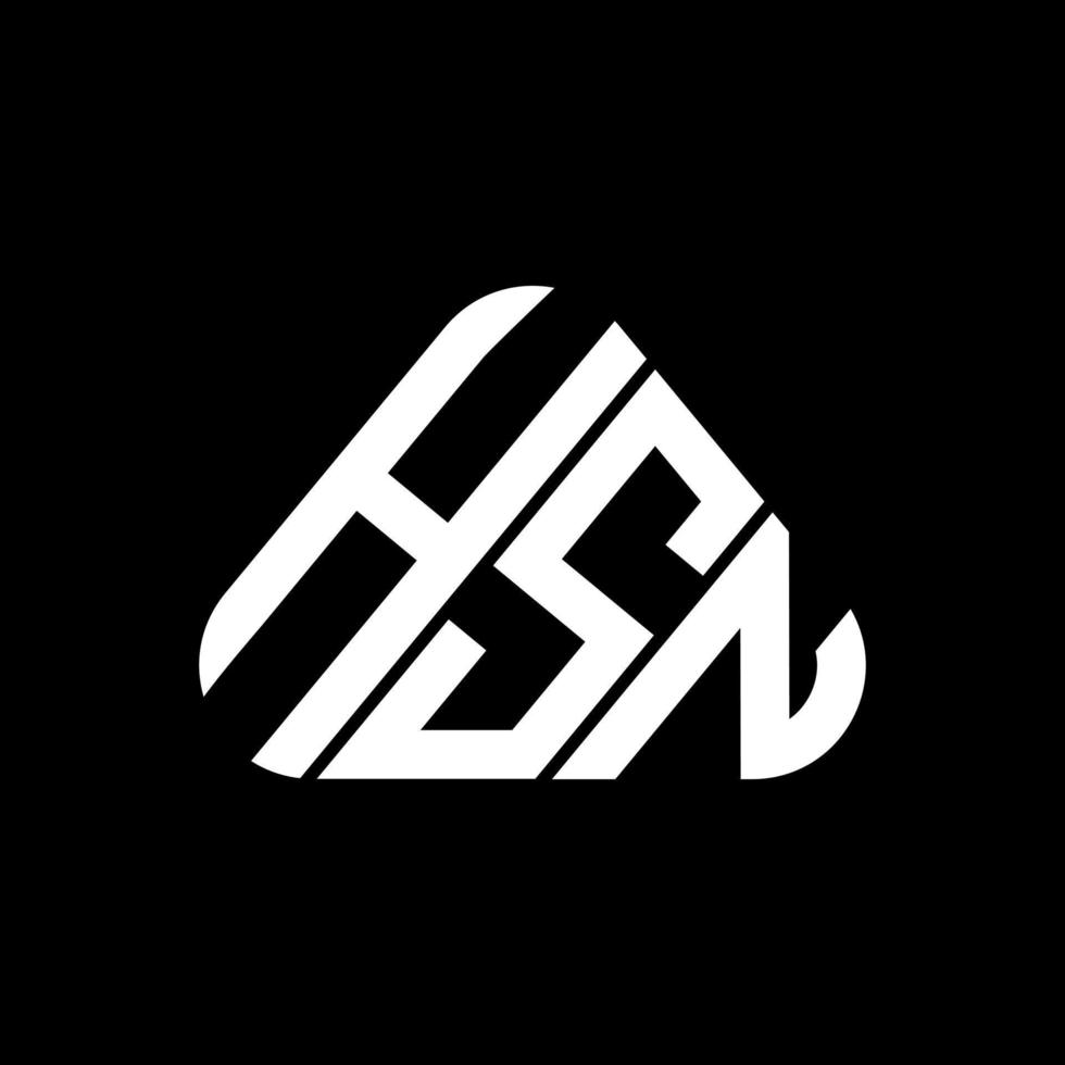 design criativo do logotipo da letra hsn com gráfico vetorial, logotipo simples e moderno do hsn. vetor